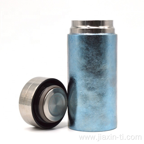 Ice pattern color friendly titanium bottle for gift